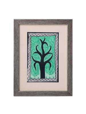 madhubani handmade painting wooden glass frame - 14348750 - Standard Image - 3