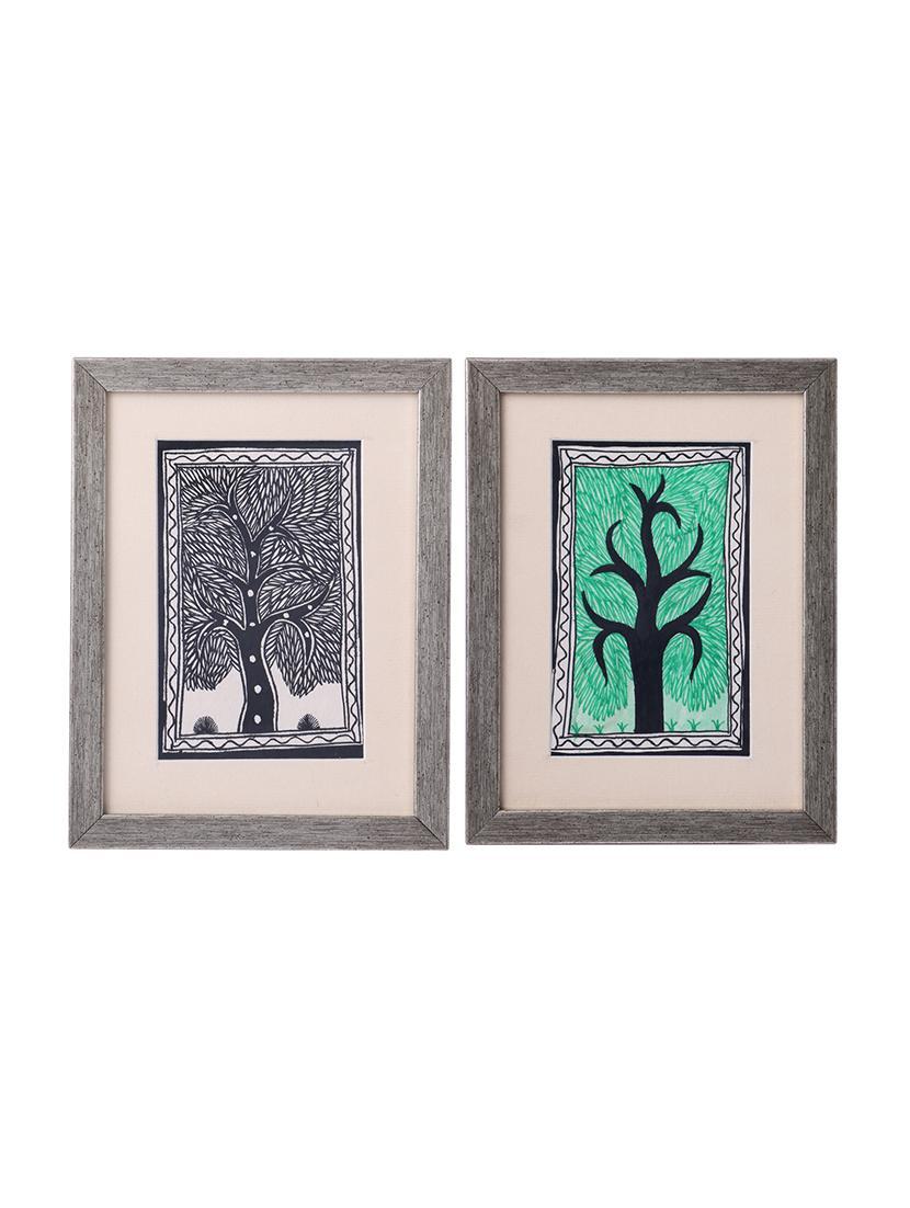 madhubani handmade painting wooden glass frame - 14348750 - Zoom Image - 1