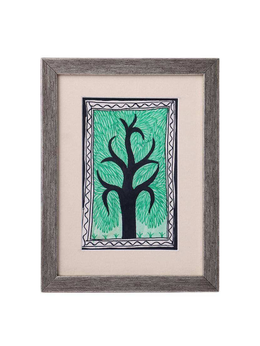 madhubani handmade painting wooden glass frame - 14348750 - Zoom Image - 3