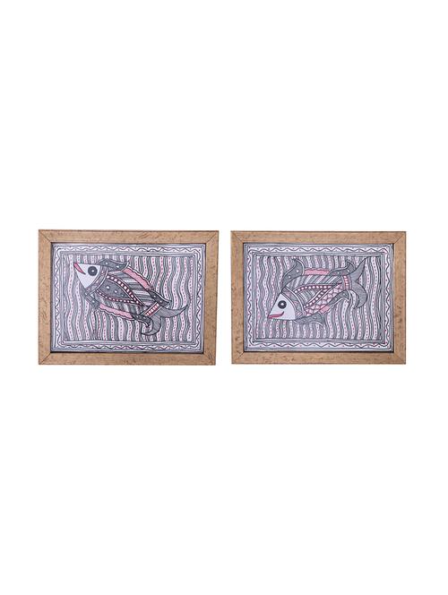 madhubani handmade painting wooden glass frame - 14348752 - Standard Image - 1