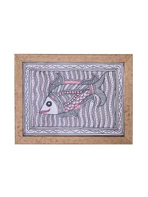 madhubani handmade painting wooden glass frame - 14348752 - Standard Image - 2