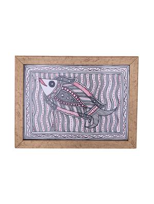 madhubani handmade painting wooden glass frame - 14348752 - Standard Image - 3