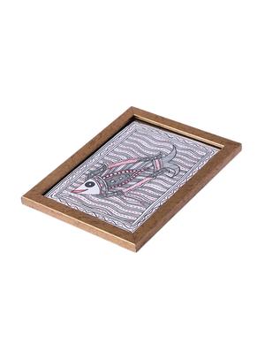 madhubani handmade painting wooden glass frame - 14348752 - Standard Image - 4