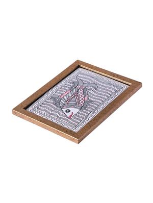 madhubani handmade painting wooden glass frame - 14348752 - Standard Image - 5