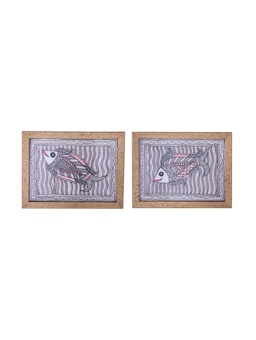 madhubani handmade painting wooden glass frame - 14348752 - Zoom Image - 1