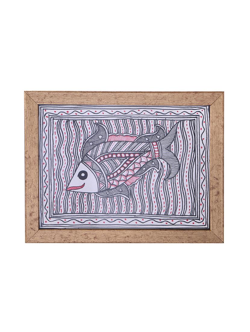 madhubani handmade painting wooden glass frame - 14348752 - Zoom Image - 2