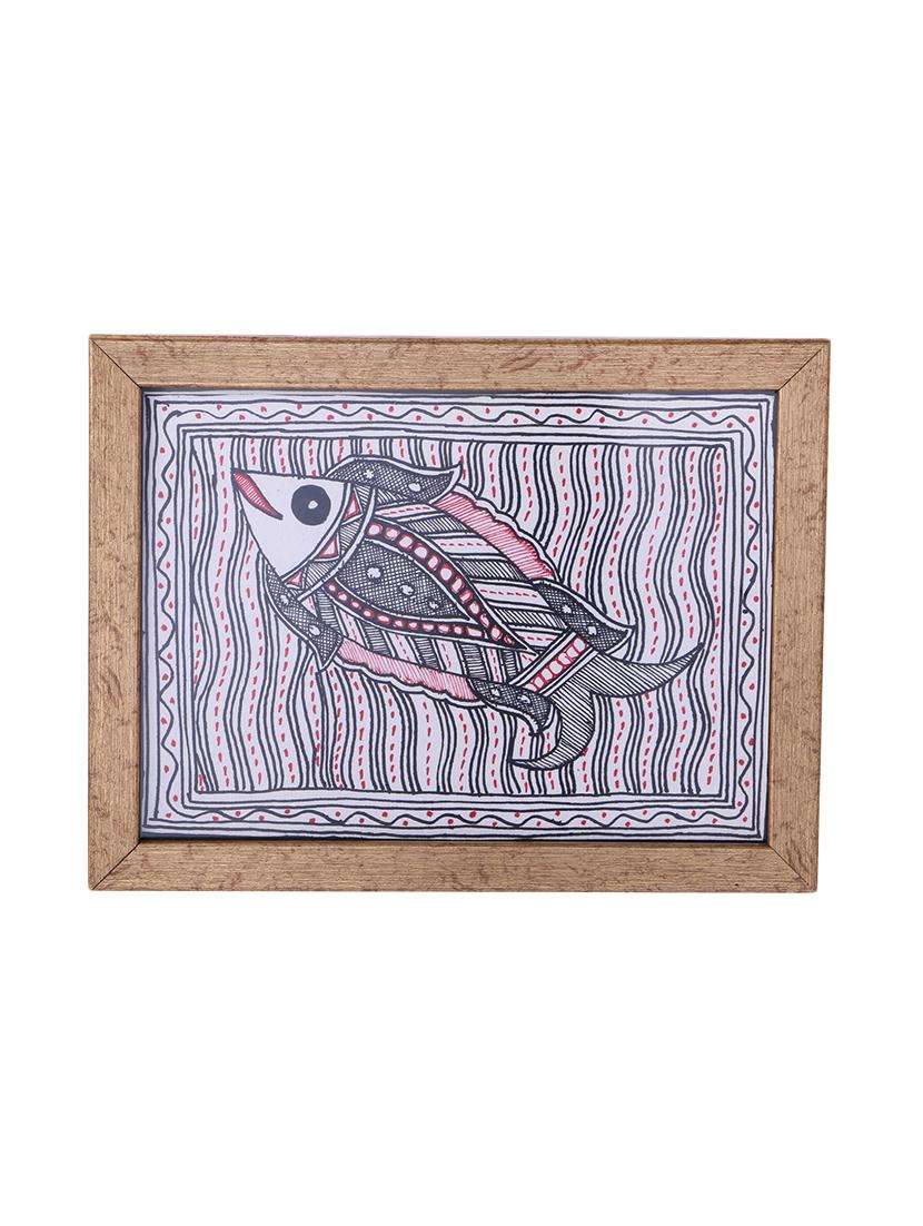 madhubani handmade painting wooden glass frame - 14348752 - Zoom Image - 3