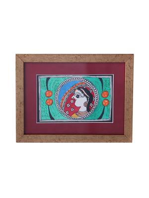 madhubani handmade painting wooden glass frame - 14348754 - Standard Image - 2