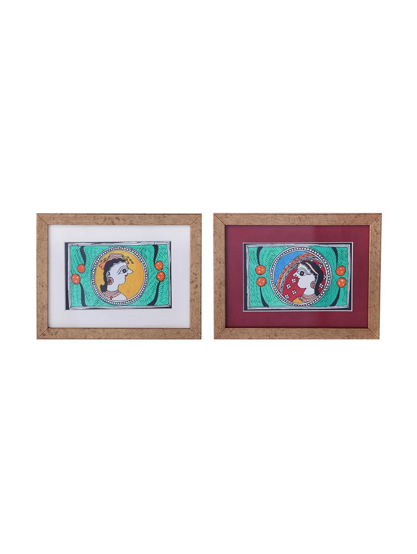 madhubani handmade painting wooden glass frame - 14348754 - Zoom Image - 1