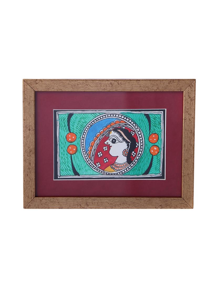 madhubani handmade painting wooden glass frame - 14348754 - Zoom Image - 2