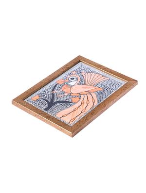 madhubani handmade painting wooden glass frame - 14348758 - Standard Image - 3
