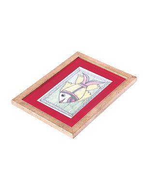 madhubani handmade painting wooden glass frame - 14348759 - Standard Image - 3