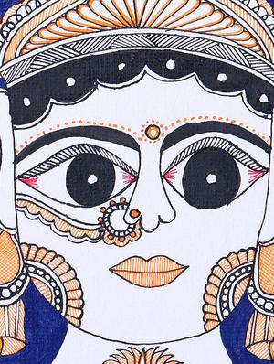madhubani handmade painting wooden glass frame - 14348762 - Standard Image - 4
