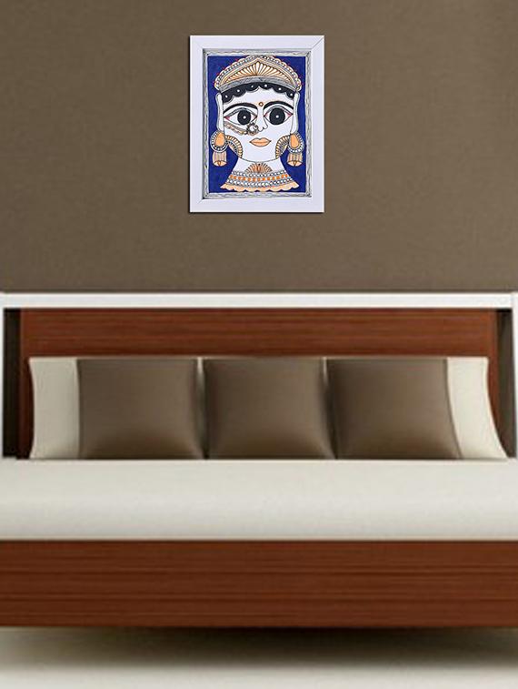 madhubani handmade painting wooden glass frame - 14348762 - Zoom Image - 2