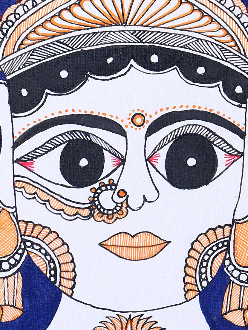 madhubani handmade painting wooden glass frame - 14348762 - Zoom Image - 4
