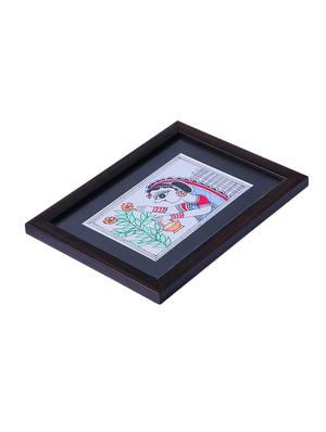 madhubani handmade painting wooden glass frame - 14348772 - Standard Image - 3