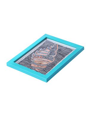 madhubani handmade painting wooden glass frame - 14348780 - Standard Image - 3