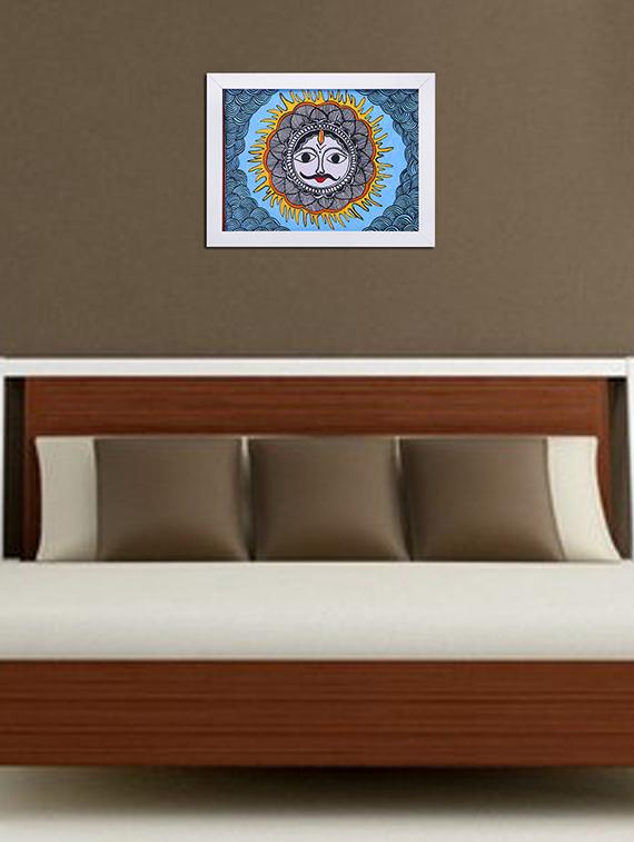 madhubani handmade painting wooden glass frame - 14348781 - Zoom Image - 2
