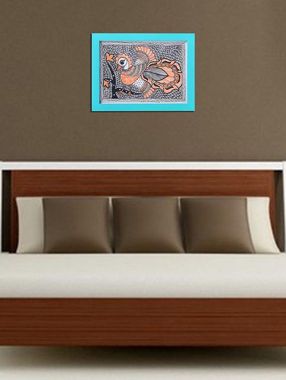 madhubani handmade painting wooden glass frame - 14348782 - Zoom Image - 2