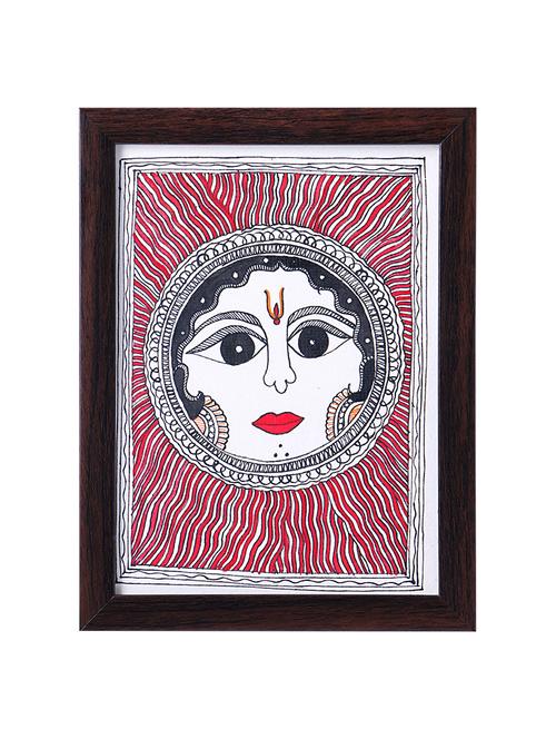 madhubani handmade painting wooden glass frame - 14348783 - Standard Image - 1