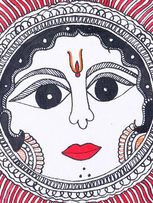 madhubani handmade painting wooden glass frame - 14348783 - Standard Image - 4