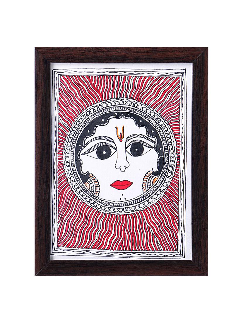 madhubani handmade painting wooden glass frame - 14348783 - Zoom Image - 1