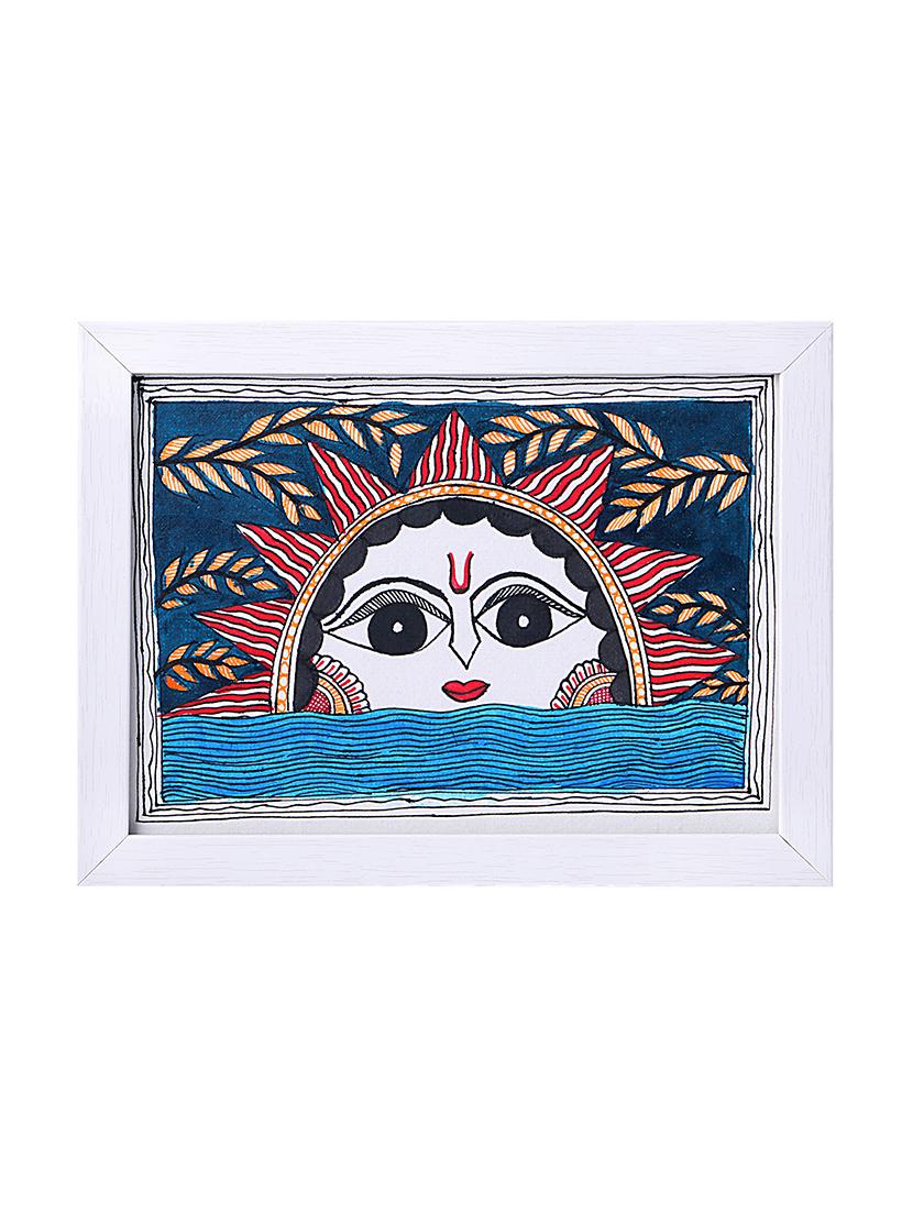 madhubani handmade painting wooden glass frame - 14348784 - Zoom Image - 1