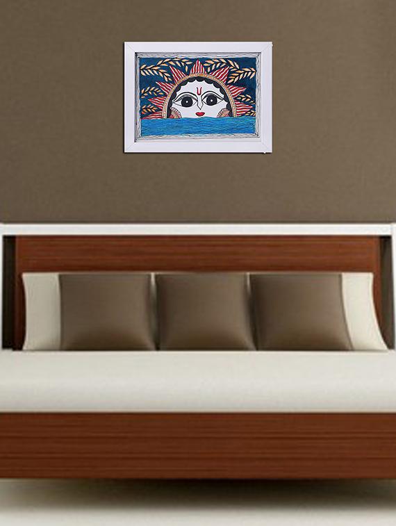 madhubani handmade painting wooden glass frame - 14348784 - Zoom Image - 2