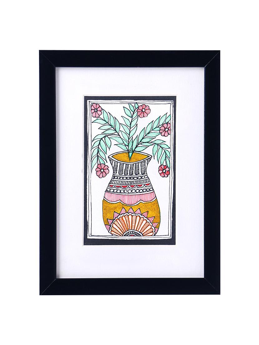 madhubani handmade painting wooden glass frame - 14348787 - Zoom Image - 1