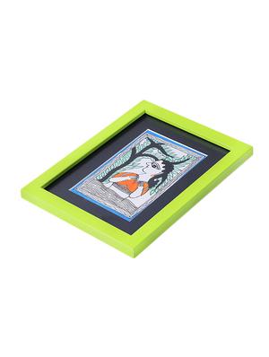 madhubani handmade painting wooden glass frame - 14348788 - Standard Image - 3