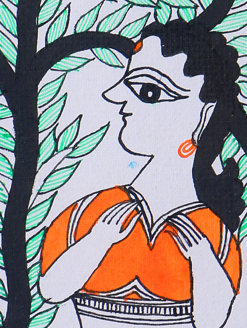 madhubani handmade painting wooden glass frame - 14348788 - Zoom Image - 4