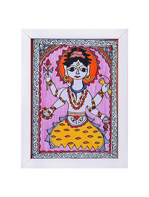 madhubani handmade painting wooden glass frame - 14348789 - Standard Image - 1