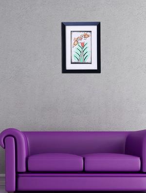 madhubani handmade painting wooden glass frame - 14348790 - Standard Image - 2