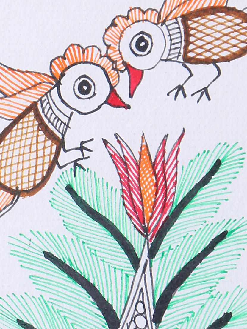 madhubani handmade painting wooden glass frame - 14348790 - Zoom Image - 4