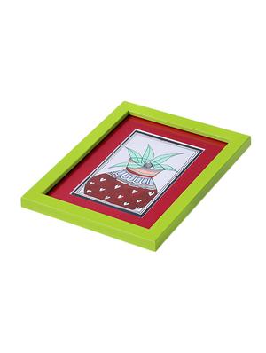 madhubani handmade painting wooden glass frame - 14348791 - Standard Image - 3