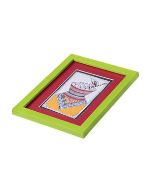 madhubani handmade painting wooden glass frame - 14348792 - Standard Image - 3