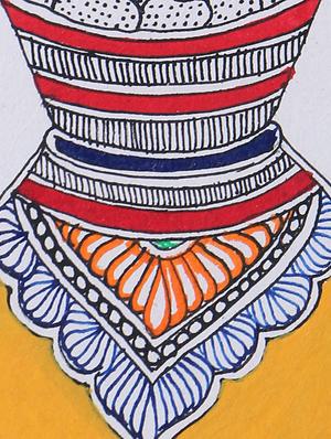 madhubani handmade painting wooden glass frame - 14348792 - Standard Image - 4