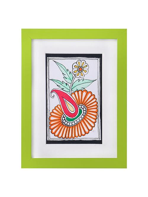madhubani handmade painting wooden glass frame - 14348796 - Standard Image - 1