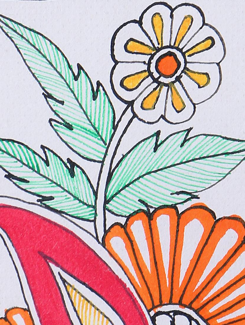 madhubani handmade painting wooden glass frame - 14348796 - Zoom Image - 4