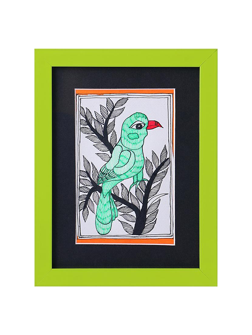 madhubani handmade painting wooden glass frame - 14348797 - Zoom Image - 1