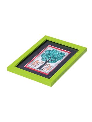 madhubani handmade painting wooden glass frame - 14348800 - Standard Image - 3