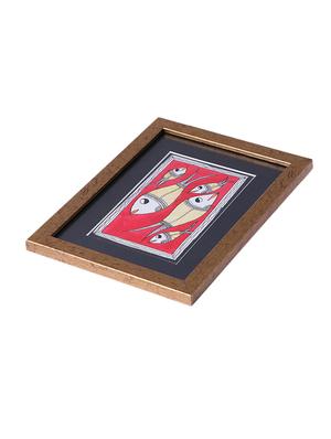 madhubani handmade painting wooden glass frame - 14348811 - Standard Image - 3