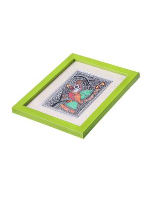 madhubani handmade painting wooden glass frame - 14348812 - Standard Image - 3