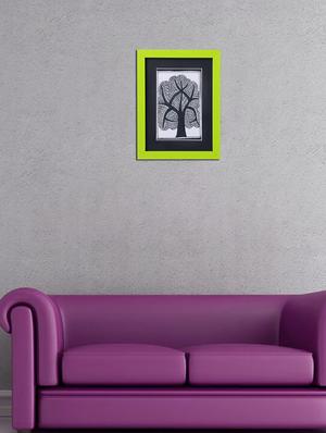 madhubani handmade painting wooden glass frame - 14348814 - Standard Image - 2