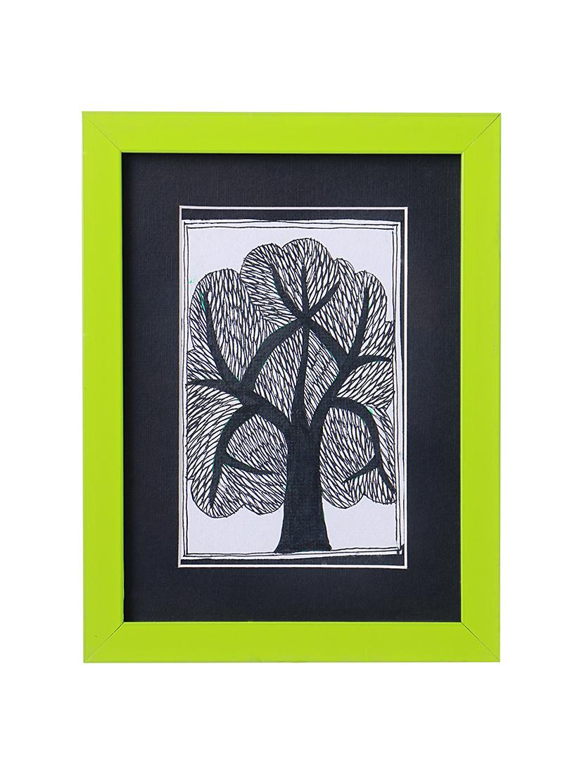 madhubani handmade painting wooden glass frame - 14348814 - Zoom Image - 1
