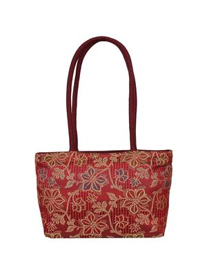 maroon silk handbag - 14349310 -  Standard Image - 1