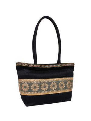 black silk handbag - 14349311 - Standard Image - 4