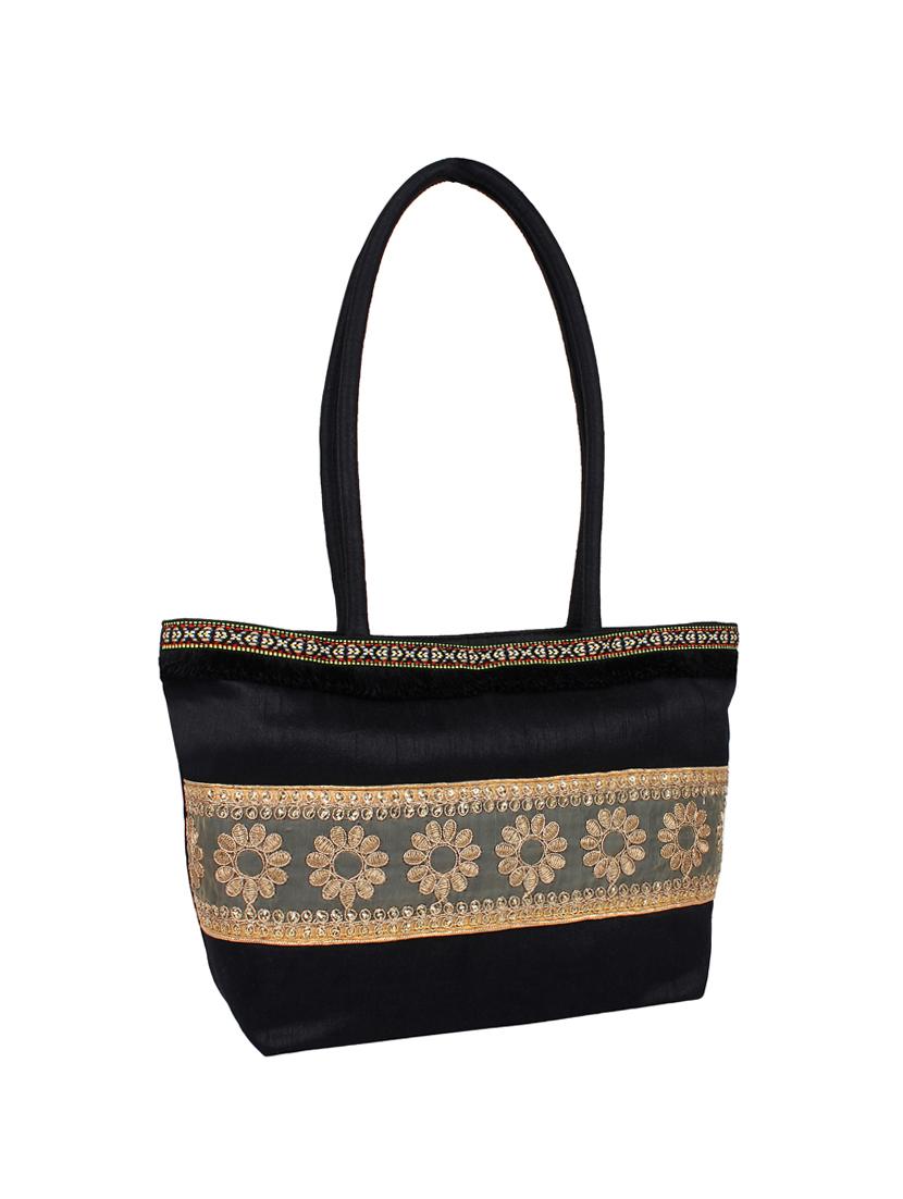 black silk handbag - 14349311 - Zoom Image - 4