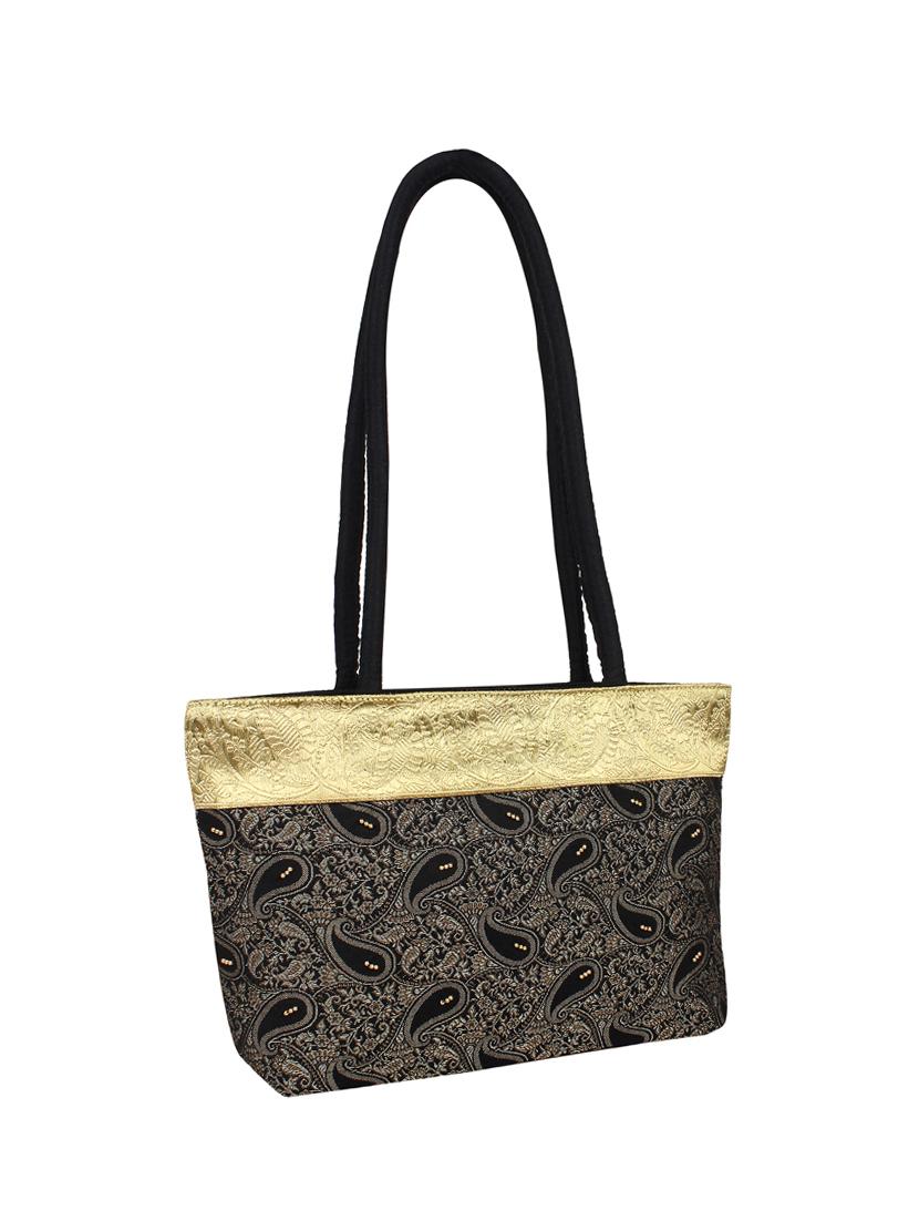 black silk handbag - 14349312 - Zoom Image - 4