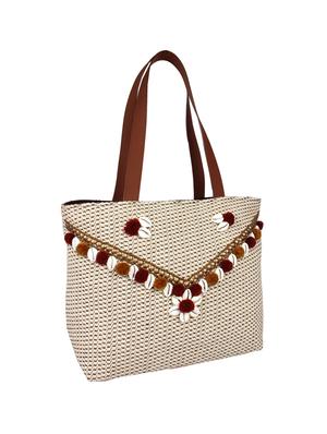 beige canvas handbag - 14349314 - Standard Image - 4